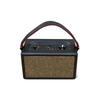 China Wireless Outdoor Wireless Speaker With Microphone Portable Leather Jack Subwoofer Audio Loudspeaker Handbag BT Wireless Speaker for sale