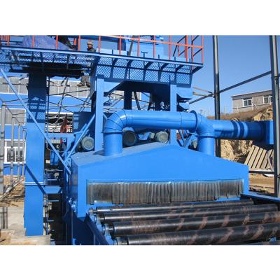 China Building material stores roller conveyor shot blasting machine/paint blasting machine/sand blasting device for sale