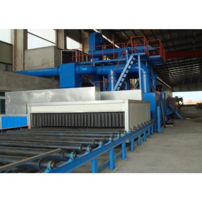 China The building material stores steel plate pre-treatment line shot blasting and painting machine / steel plate for structural plate for sale