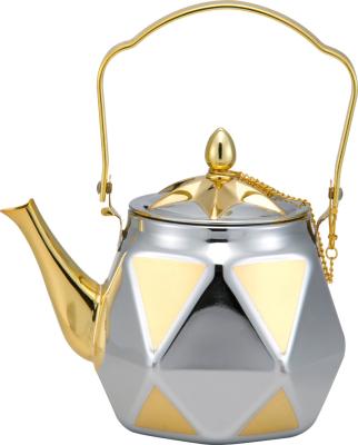 China Metal HOTEL Stainless Steel Teapot Silver Plated Arabic Tea Kettle for sale