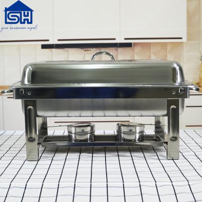 China Hotel Stainless Steel Buffet Serving Plate Buffet Pot Buffet Beetle Chafing Dish for sale