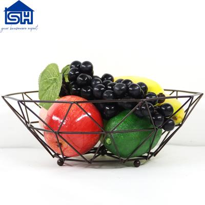 China Viable Most Popular Metal Wire Storage Basket Fruit Basket Fruit Basket Wire Craft for sale