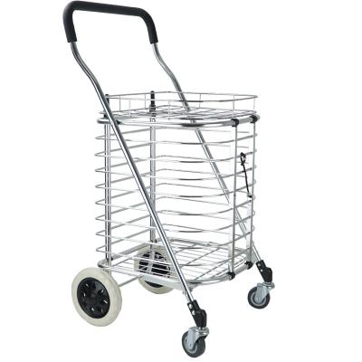 China Folding Home Shopping Trolley Shopping Cart Home Shopping Trolley Trailer Portable Collapsible Trolley for sale