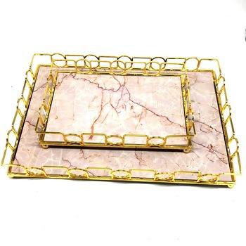 China Hot Sale Home Decorative Glass Tray Hotel Decoration Mirror Tray Factory Customize Wholesale Price Serving Tray for sale