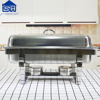 China Hotel Stainless Steel Buffet Chafing Dish Food Warmer / Buffet Serving Dish for sale