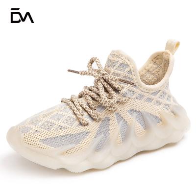 China 2021 New 350 Kids v2 Design Yeezy Knitting Sneakers Kids Flat Sports Shoes for sale