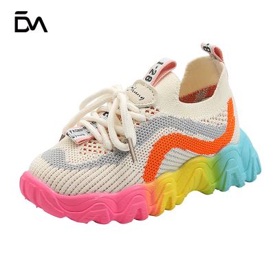 China Factory Directsale Good Quality Flat Kids Shoes Non-slip TPR Walking Shoes Kids Sneakers Boys Girls for sale