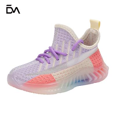 China New Flat Design Yeezy 350 Knitting Sneakers v2 Shoes For Kids Children Sports Shoes for sale