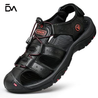 China Deodorization 2021 Brand New Full Size Shoes Genuine Leather Casual Flat Men's Sandals Wholesale for sale