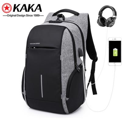 Κίνα 2019 New Business Men's Waterproof Rucksack 15.6 Filling Waterproof USB Laptop School Backpack Promotional Anti Theft Bags προς πώληση