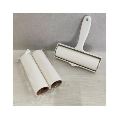 China Long Handle Manual Brush Travel Dust Cleaning Brush Sticky Fiber Roller for sale