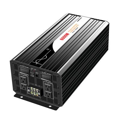 China Pure Sine Wave Solar Inverter American Plug 6000W Suitable For USA Japan Mexico Canada DC12V 24V 48V To 100V 110V 120V 420*217*155(mm) for sale