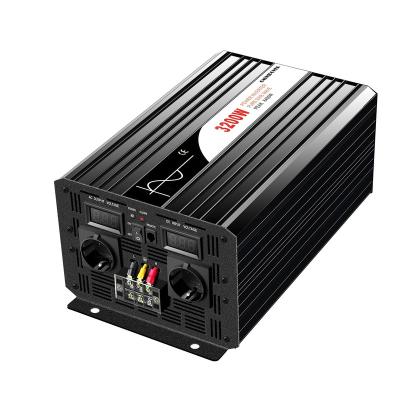 China Pure Sine Wave Power Inverter 3200W With European AC 230V Plug DC 12V 24V 48V For Home Car Suitable For Italy 330*217*155 (mm) for sale