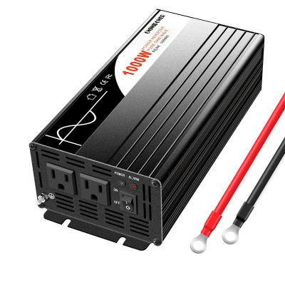 China 1000 Watt Home Appliance 12/24v/48v DC Volt To AC Pure Sine Wave Inverter With Universal USA UK European Plug for sale