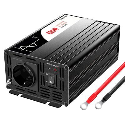 China Pure Sine Wave Inverter Universal Plug 600W Suitable For USA Japan Mexico Canada DC12V 24V 48V AC 120V 100V 110V 233*114*55(mm) for sale