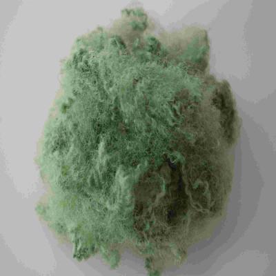 China Environment-Friendly Polyester Staple Fibres Siliconized Green Silicon Fiber for sale