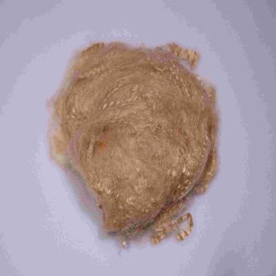 China Recycled PET 4080 4D Short Staple Fiber 64mm Brown For Industrial Use for sale