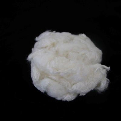 China Fibra de grapa de viscosa antiinflamación blanca de 64 mm para tejidos no tejidos en venta