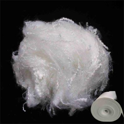 China White Polyester Staple Fiber 180℃ Hard Cotton Flame Retardant Polyester Fibre for sale