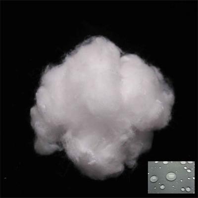 China Eco-Friendly Water Repellent Staple Polyester Fibre For Water Resistant Fabric for sale