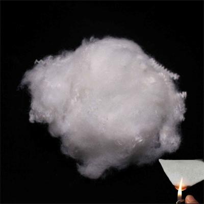 China Recycled A1 Hollow Fire Retardant Fiber 64mm White Polyester Staple Fiber for sale