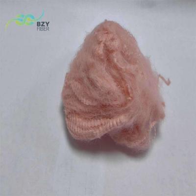 China Environment-Friendly Pink Polyester Staple Fiber Artificial Polyester Fiber Fill for sale