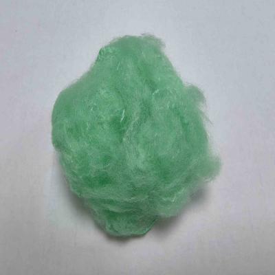 China PET Recycled Polyester Staple Fibre 51mm Green PSF For Stuffed Toys for sale