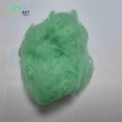 China Recycled PET Polyester Staple Fibres Green 2.5D PSF For Yarns Production for sale