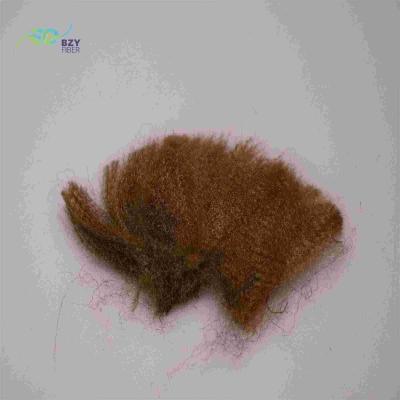 China Brown Polyester Staple Fibre 4080 Stuffed Toys Hollow Polyester Fibre for sale