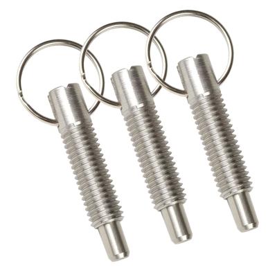 China ZINC Retractable Stainless Steel Pull Ring Spring Loaded Hand Plunger for sale