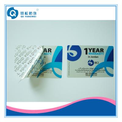 China Security Tamper Proof Labels for sale