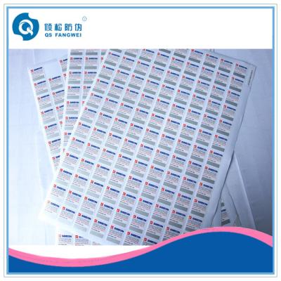 China Beer / Wine Security Seal Scratch Off Labels , Industrial Adhesive Labels for sale