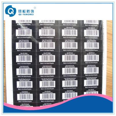 China Die Cut Self Adhesive Barcode Sticker For Supermarket for sale