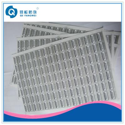 China Destructible Security Sealing A4 Self Adhesive Labels For Wine Packaging for sale