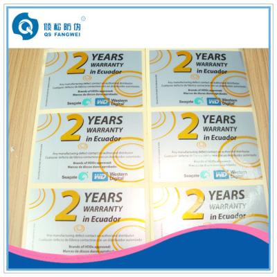 China Die Cut Glossy Lamination Silver PET Label , Glossy Silver Self Adhesive Plastic Labels In Sheet for sale