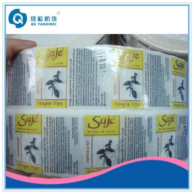 China Self Adhesive Plastic Labels For Makeup With Copper Stamping Foil for sale