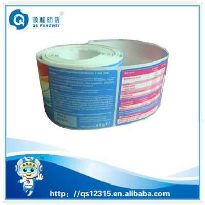 China Eco-friend Full Color Printed Self Adhesive PET / PP / PVC Sticker Labels For Plastic Bottle for sale