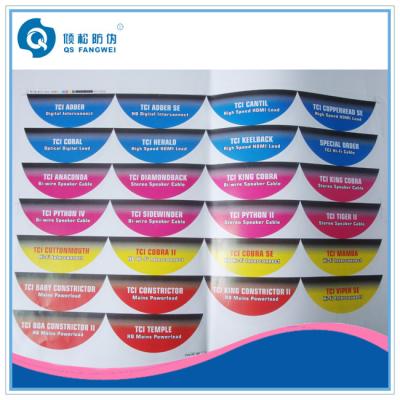 China Glossy surface waterproof adhesive sticker ,  White vinyl label paper printing for sale