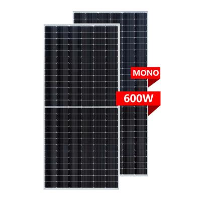 China Solar energy efficiency half perc 150 mainstream cells 9BB 10BB 600 watt solar panel monocrystalline mono bright solar panels for sale