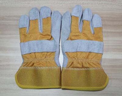 China Landscaping 10.5 Inches Working High Quality Split Glove Full Palm In Cheap Cow Leather for sale