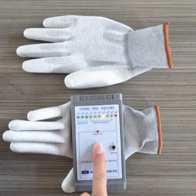 China Antistatic PU301 Polyester / Carbon Nylon Fiber Knitting PU Plamfit Gloves for sale