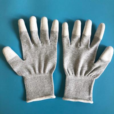 China PM301 PU Top Fit Anti-Static ESD Gloves in Carbon Fiber for Assembly Inspection Precision Work for sale