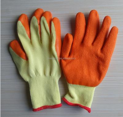 China Anti-impact Most Competitive 13G Polyester Liner Ply Latex Coated CE Safety Working Industrial Hand Gloves for sale