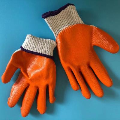 China LP100 10 Gauge Cotton Coating Twine Knit Palm Latex Dipped Coated Safety Work Gloves for sale