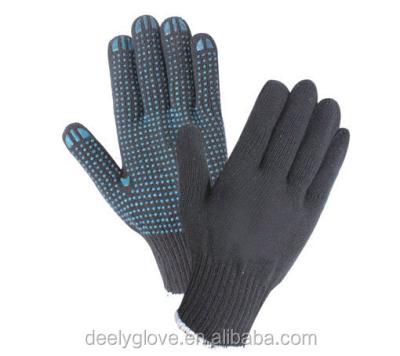 China Factory Direct Wholesale Cheap 10G White/Yellow/Black Breathable Glove Hand Cotton Gloves With PVC Dots For Industrial Work for sale