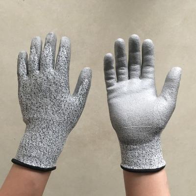 China EN420 EN388 4543C Anti Slip Coated Work Safety Level 5 Anti Cut Resistant Level 3 Cut Gloves for sale