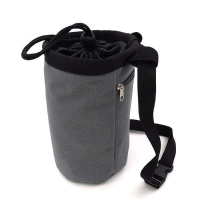 China Custom logo waterproof climbing chalk bag for adults with drawstring closure and zipper pocket for sale