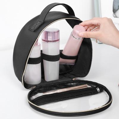 China NATIONAL Hot Selling Custom Transparent Travel Makeup Case Clear PVC Cosmetic Bag for sale