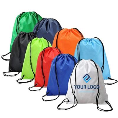 China Custom Polyester Shopping Pouch Drawstring Gift Backpack Shoe Anti-theft Promotional Custom Dust Bags for sale