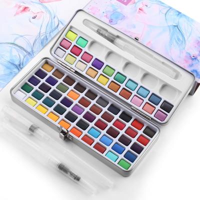 China Art Painting Factory Direct 50 Solid Watercolor Set With Brush China Art Supplies for sale